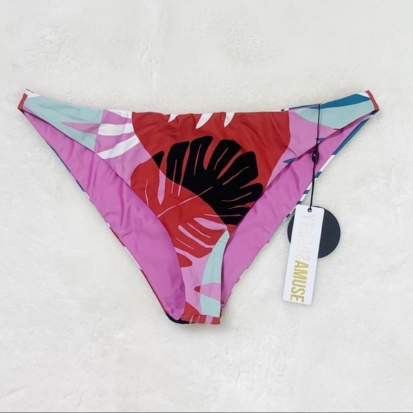 NWT Amuse Society Dayana Orchid Floral Cheeky Bikini Bottoms - Picture 6 of 9